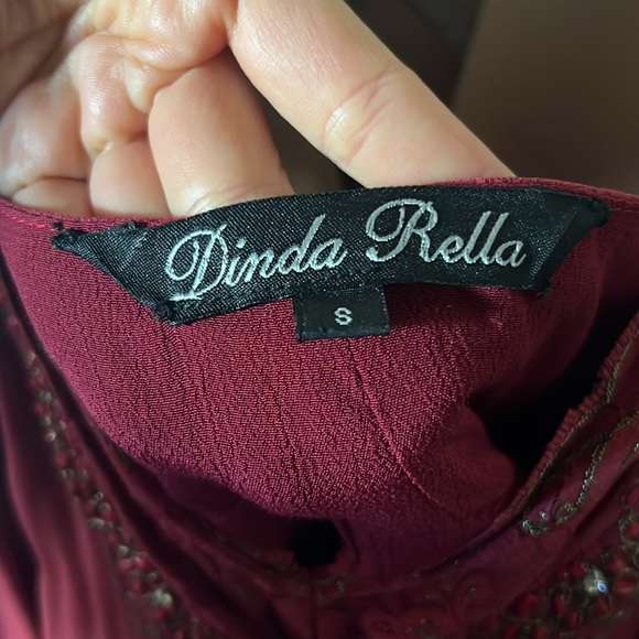 Silk Dress ( maroon color ) - Picture 5 of 6